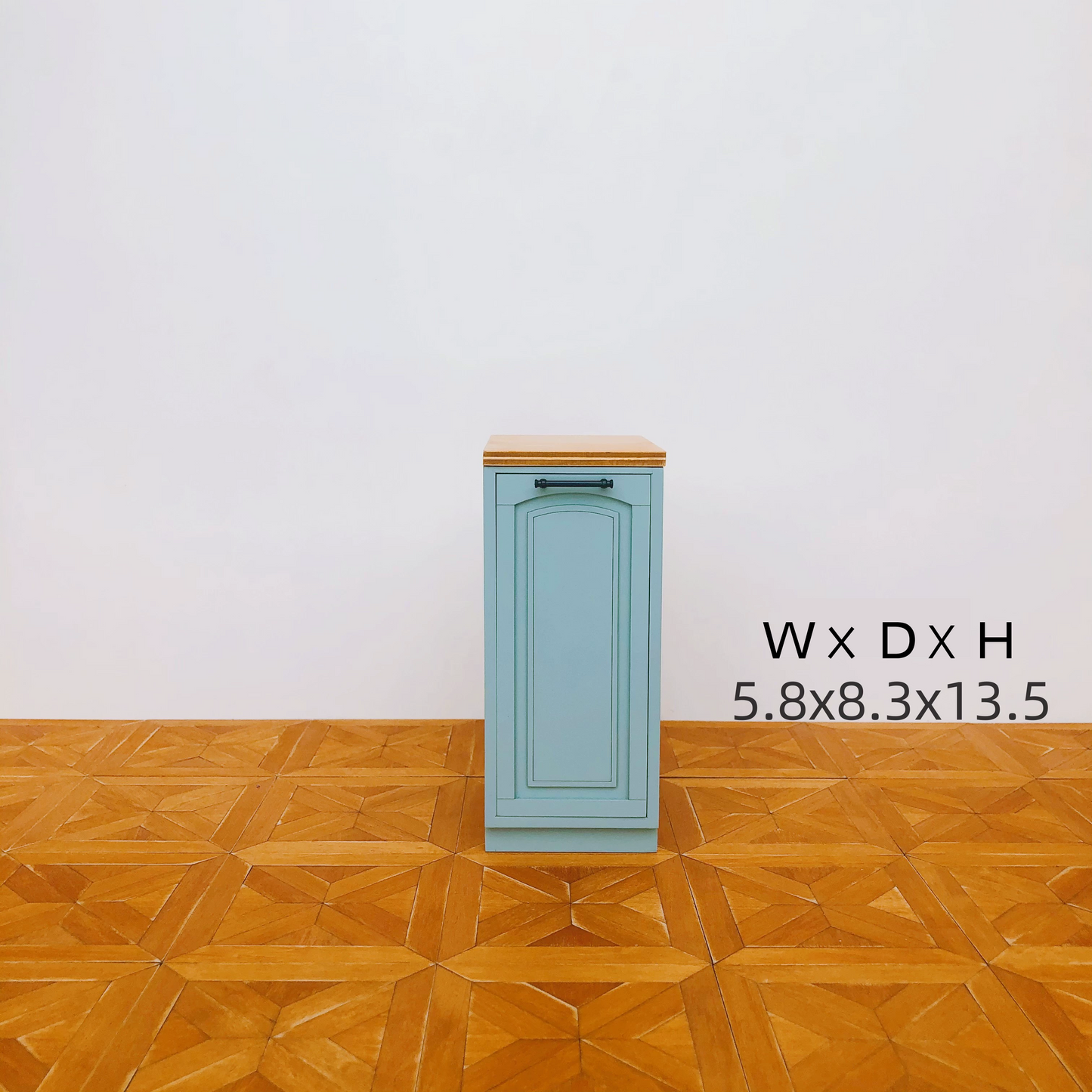 1/6スケール ドールハウス キッチン家具セット – 9ピース モジュラーキャビネット（ホワイト＆ヴィンテージブルー） | BJD＆ブライス ミニチュアキッチン