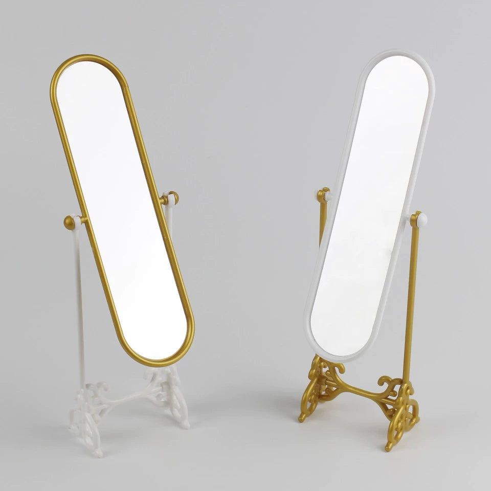 special discounted price 1/6 Scale Miniature Full-Length Mirror – Vintage Ornate Dollhouse Accessory |  B-grade / imperfect product