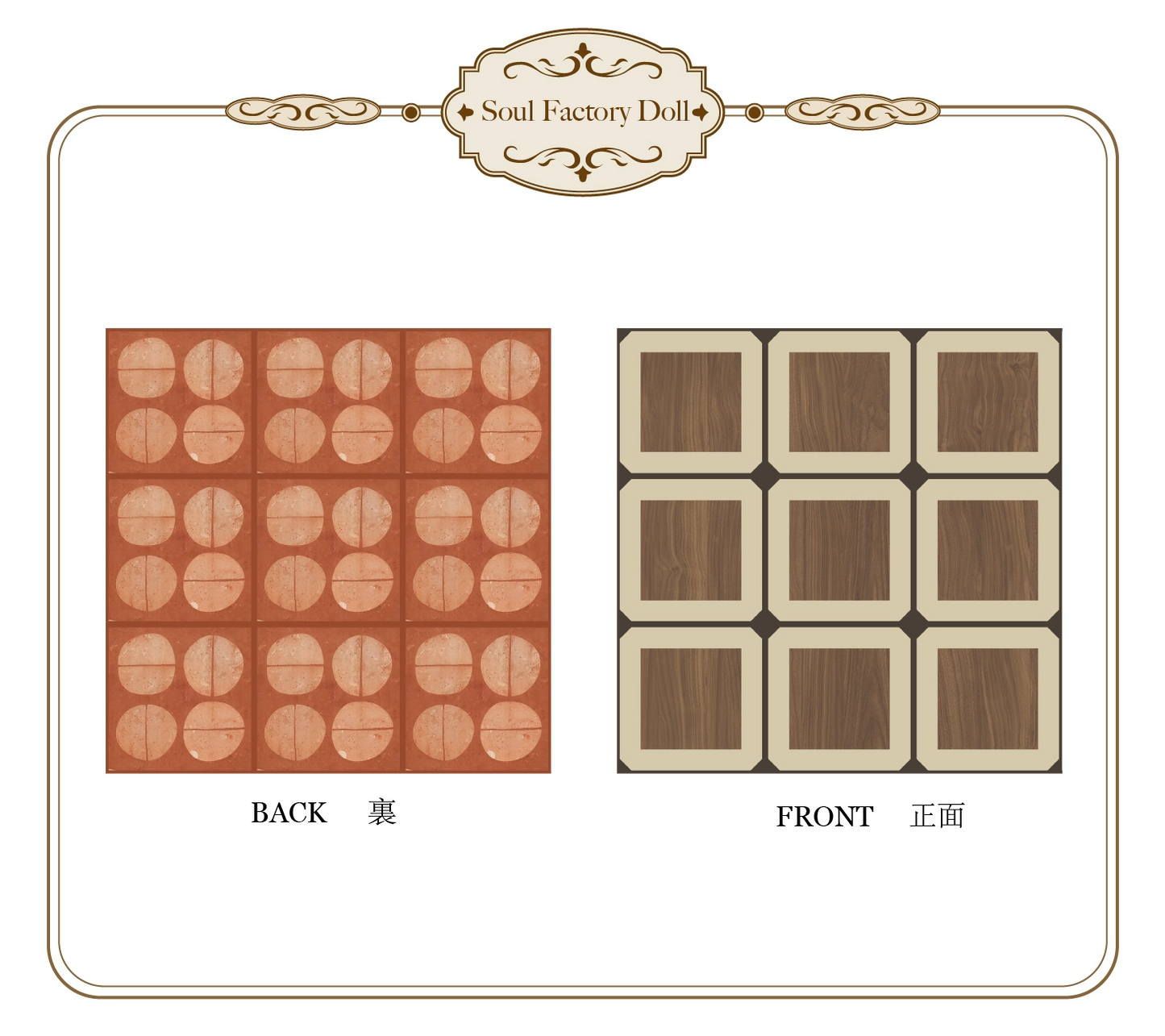 1/6スケールドールハウス用フローリング – 両面ミニチュアフロアパネル | BJD、ブライス、アクションフィギュア用リバーシブルスタイル