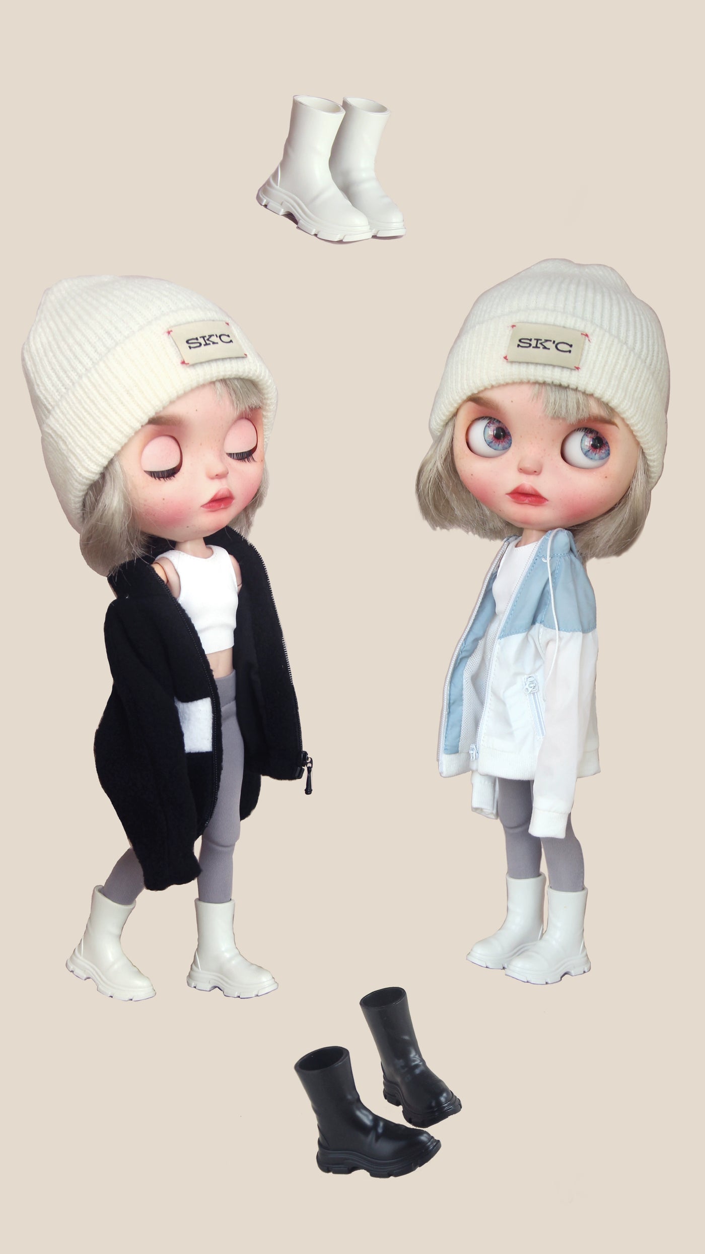 Retro Martin-Style Rain Boots for Dolls – Multi-Color | Universal Fit for Blythe, Barbie, Licca, FR & Obitsu 22/24
