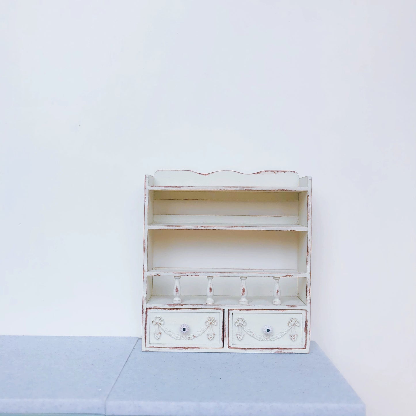 1/6 Scale Dollhouse Kitchen Furniture Set – 9-Piece Modular Cabinets in White  | BJD & Blythe Miniature Kitchen