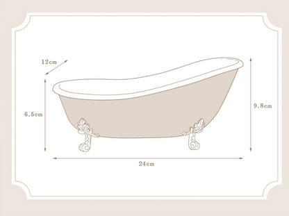 1/6 Scale Dollhouse Furniture – Bathtub | Miniature  for BJD, Blythe and Figures vintage carved bathtub