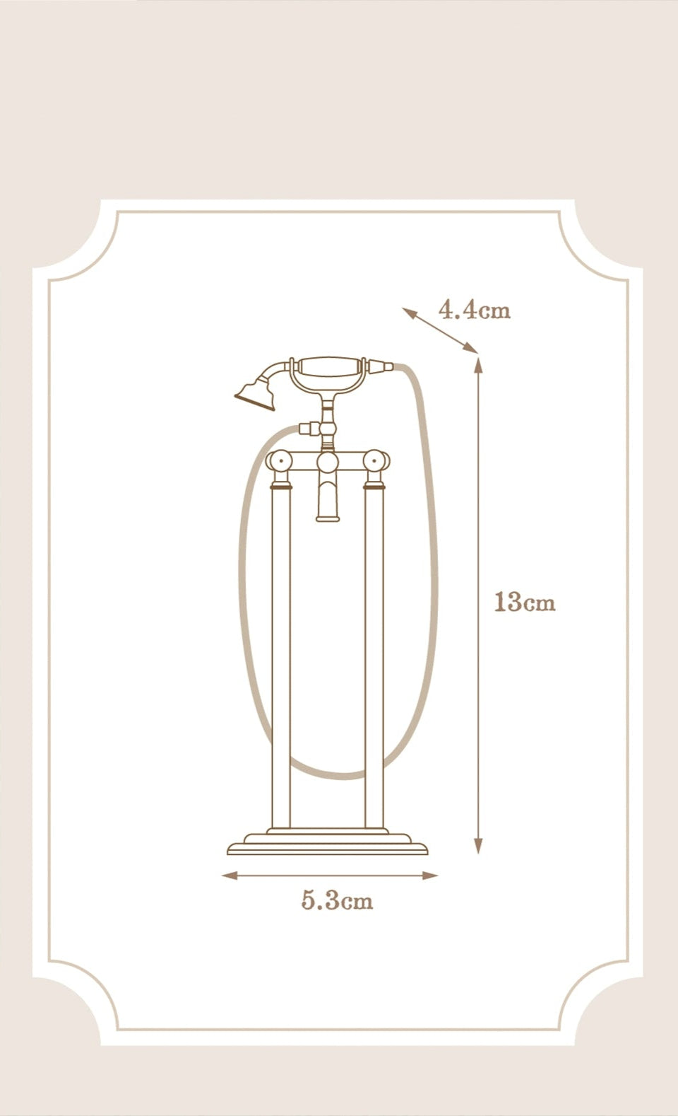 1/6 Scale Vintage Shower Head – Miniature Dollhouse Bathroom Accessory for BJD & Blythe (Gold & Silver Colors)