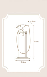 1/6 Scale Vintage Shower Head – Miniature Dollhouse Bathroom Accessory for BJD & Blythe (Gold & Silver Colors)