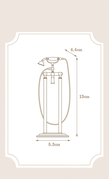 1/6 Scale Vintage Shower Head – Miniature Dollhouse Bathroom Accessory for BJD & Blythe (Gold & Silver Colors)