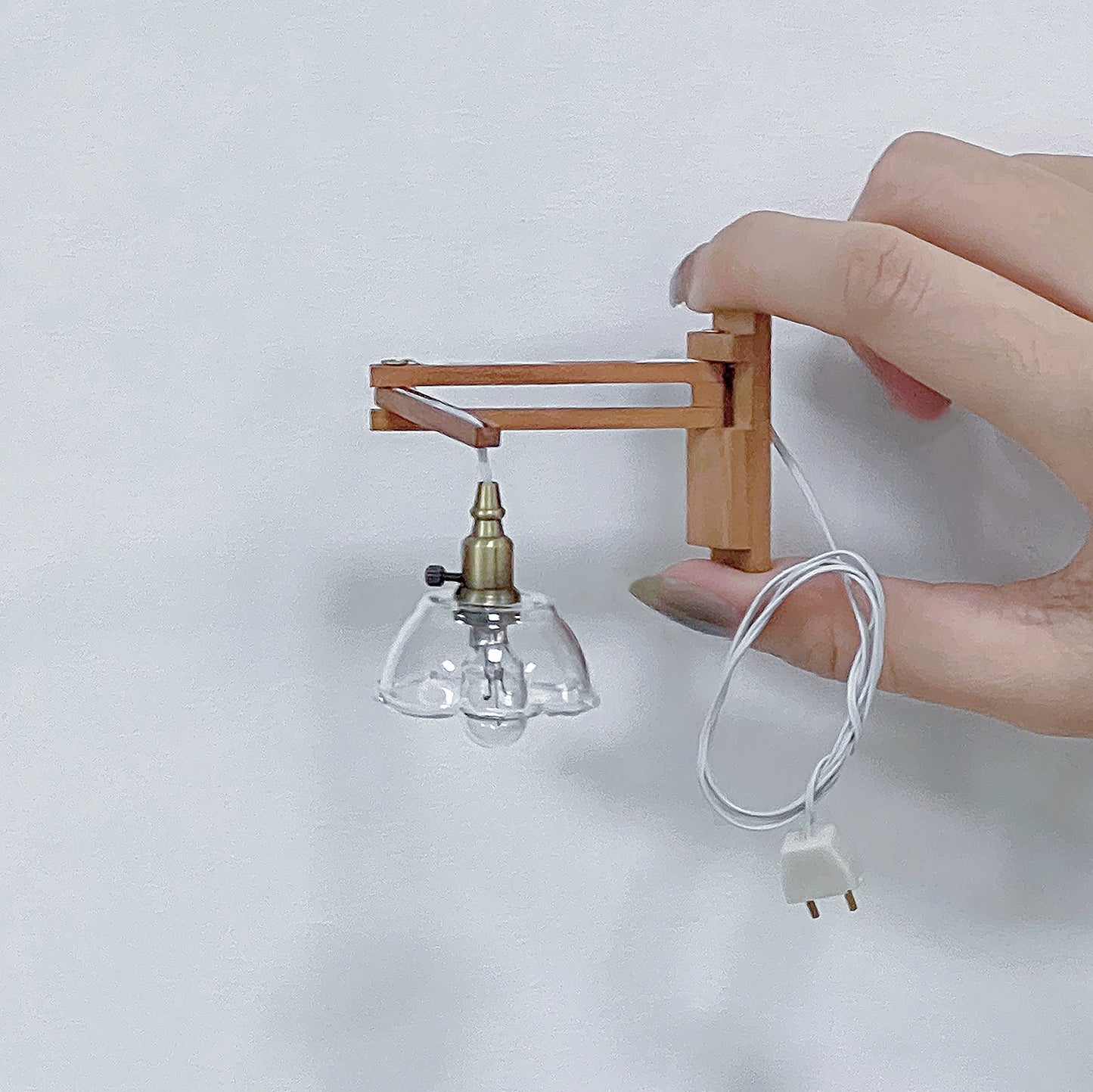 1/6 Scale Dollhouse Lighting  Chandelier, Folding Wall Lamp & Lamp Stand | Plug-in Ambient Miniature Light for BJD & Blythe