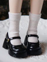 Vintage Platform Mary Jane Doll Shoes – Patent Leather Finish | Universal Fit for Blythe, Licca, Azone, FR & Obitsu 22/24　　