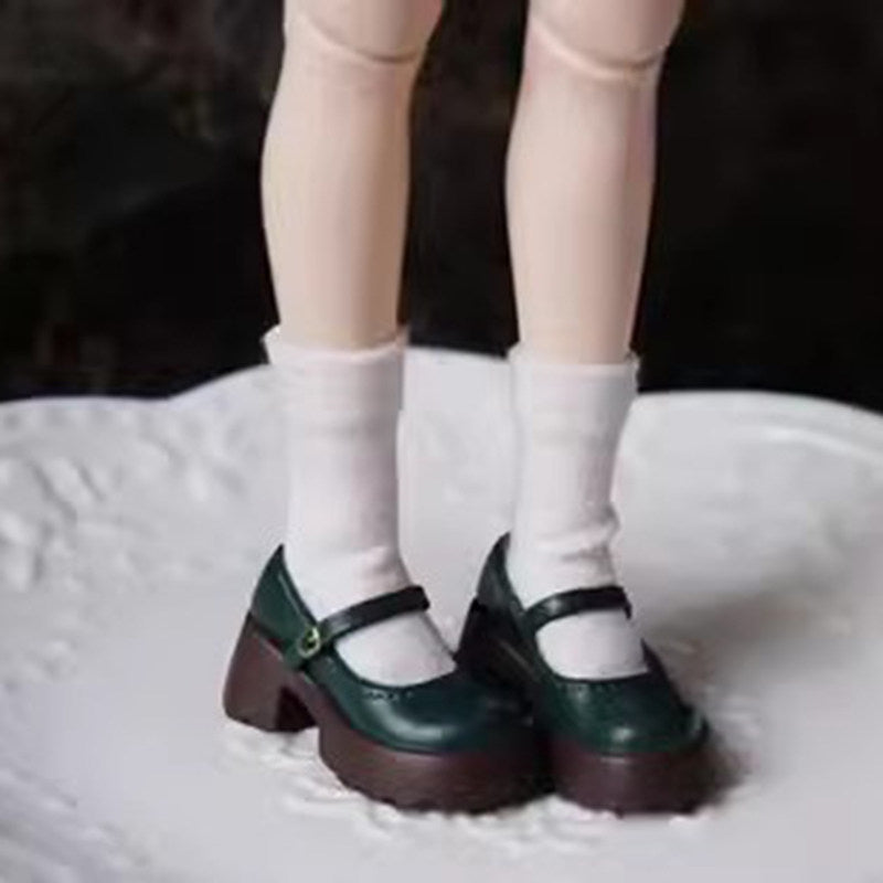 Vintage Platform Mary Jane Doll Shoes – Patent Leather Finish | Universal Fit for Blythe, Licca, Azone, FR & Obitsu 22/24　　