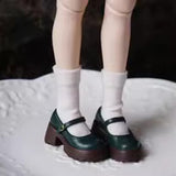 Vintage Platform Mary Jane Doll Shoes – Patent Leather Finish | Universal Fit for Blythe, Licca, Azone, FR & Obitsu 22/24　　