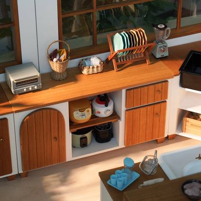 1:6 Mini Model Doll House Furniture Accessories Solid Wood Cupboard Kitchen Sink Side Cabinet Bjd Blyth Soldier Lol Decor Props