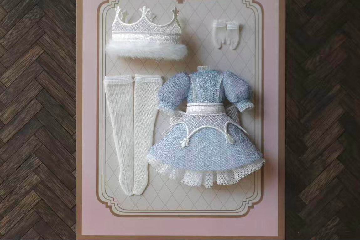 In-Stock 1/6 Scale Doll Tulle Dress Set | 4-Piece Outfit for Blythe, Obitsu 24 & Obitsu 22