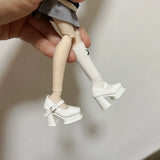 Macaron Color Platform Mary Jane Doll Shoes – Harajuku Style | Universal Fit for Blythe, Barbie, Licca, FR & Obitsu 22/24