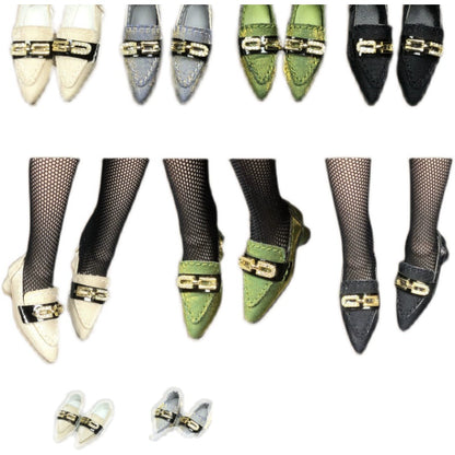 Blythe Licca azone momoko Poppyparker FR Obitsu24 22 doll silk retro British style small leather shoes