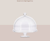 1/6 Scale Transparent Cake Stand – Miniature Dessert Display Tray for Dollhouse Bakery & Afternoon Tea | BJD & Blythe
