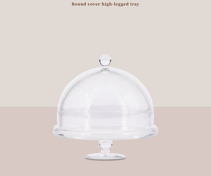 1/6スケール 透明ケーキスタンド – ドールハウスのベーカリーやアフタヌーンティー用のミニチュアデザートディスプレイトレイ | BJD &amp; ブライス