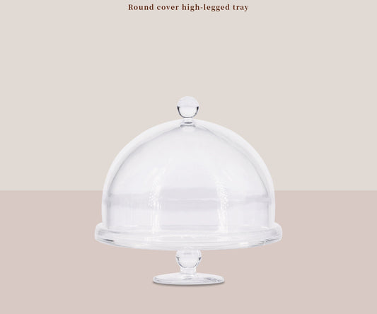 1/6 Scale Transparent Cake Stand – Miniature Dessert Display Tray for Dollhouse Bakery & Afternoon Tea | BJD & Blythe