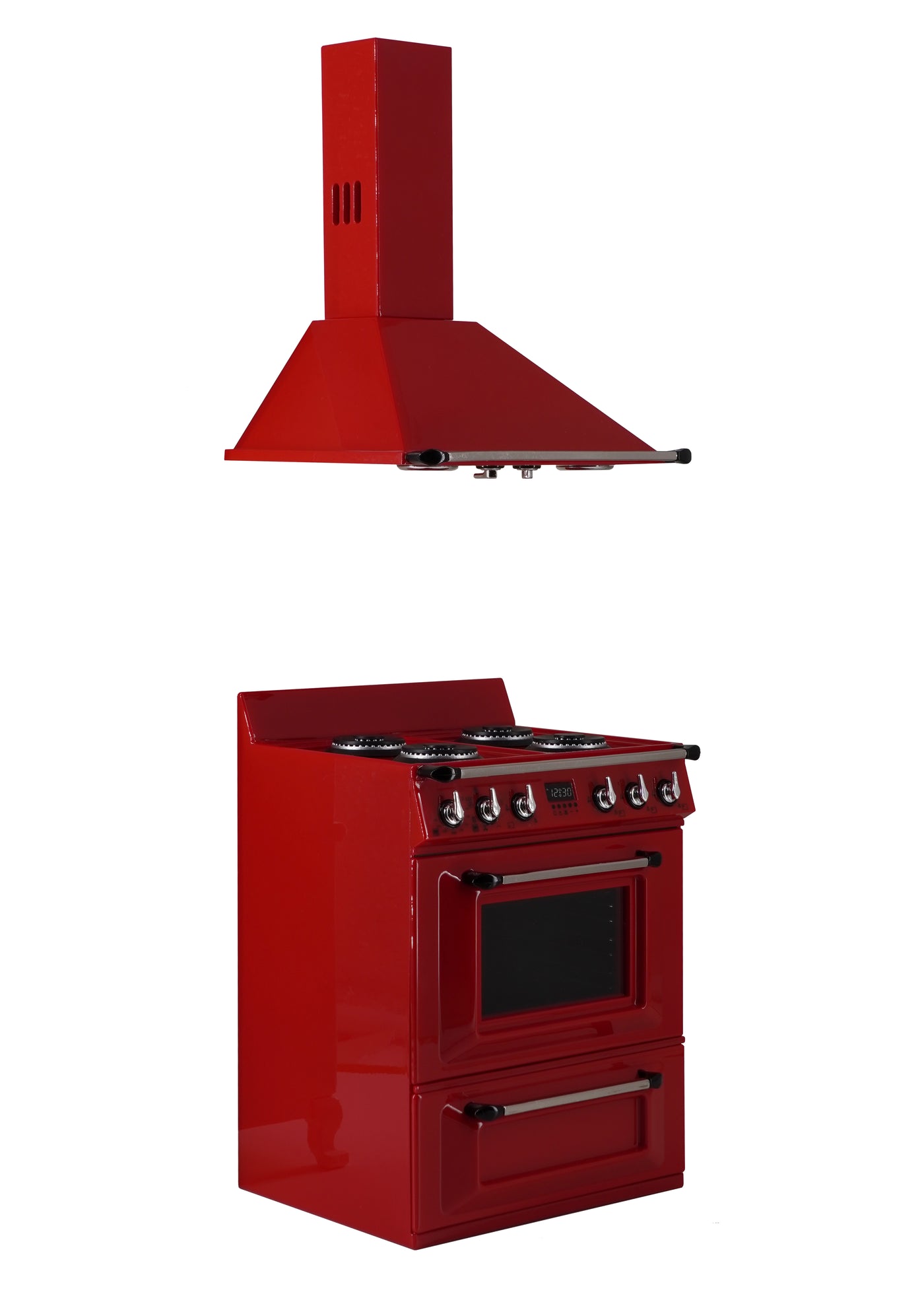 1/6 Doll House Model Furniture Accessories Mini Model Stove and Range HoodRange Hood & Light-Up Oven