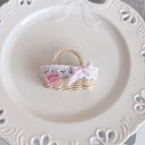 1/6 Scale Wicker Doll Basket & Bag | Picnic Basket | Summer Doll Accessories