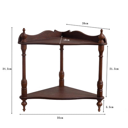 Vintage solid wood desktop storage shelf, cup holder, figurine toy desktop shelf, multi-layer display shelf