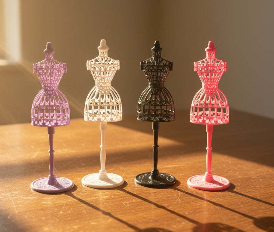 1/6 Scale Doll Mannequin – Vintage Hollow Pattern Plastic Dress Form | Miniature Display Stand for BJD & Blythe