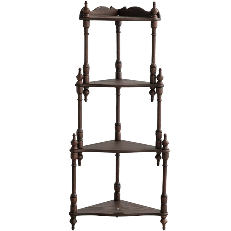 Vintage solid wood desktop storage shelf, cup holder, figurine toy desktop shelf, multi-layer display shelf