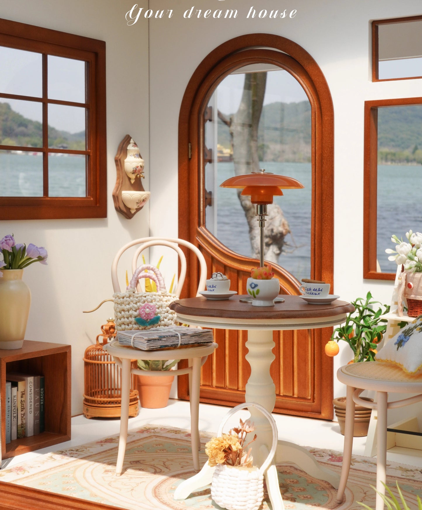 1/6スケール 背もたれ付きダイニングチェア – BJD＆ブライス用ミニマリストデザインドールハウス家具 | ダイニングテーブルなど多用途に使用可能