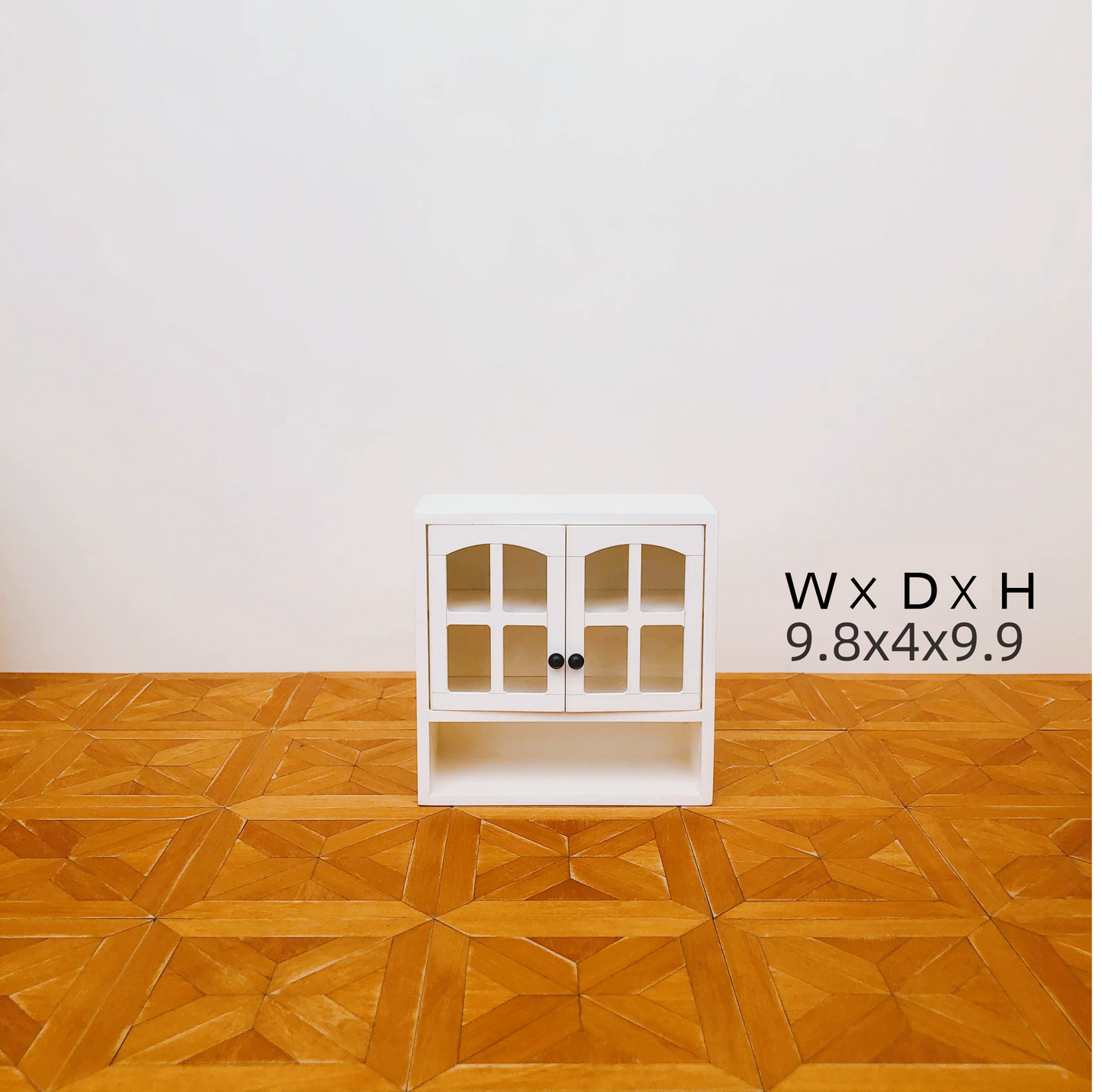 1/6 Scale Dollhouse Kitchen Furniture Set – 9-Piece Modular Cabinets in White  | BJD & Blythe Miniature Kitchen