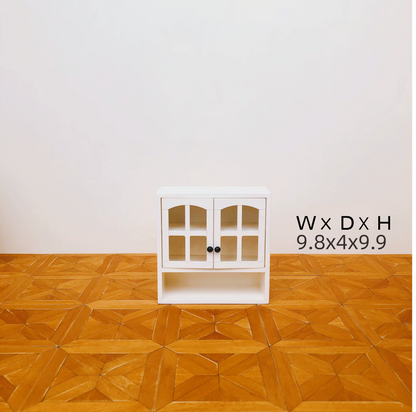 1/6 Scale Dollhouse Kitchen Furniture Set – 9-Piece Modular Cabinets in White  | BJD & Blythe Miniature Kitchen