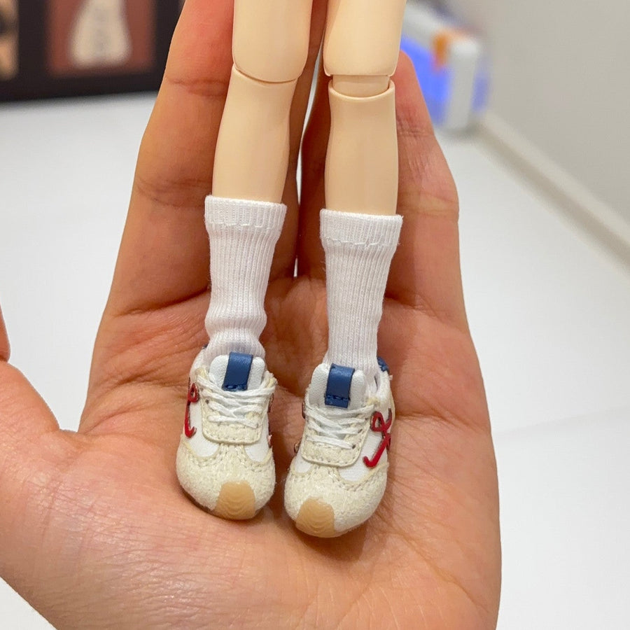 Scale-Accurate Embroidered Doll Sneakers – Multi-Color | Universal Fit for Blythe, Licca, Azone, FR & Obitsu 22/24