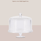 1/6 Scale Transparent Cake Stand – Miniature Dessert Display Tray for Dollhouse Bakery & Afternoon Tea | BJD & Blythe