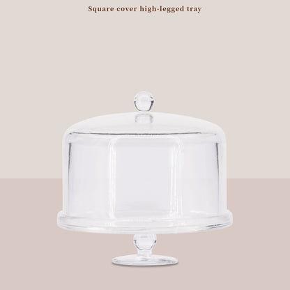1/6スケール 透明ケーキスタンド – ドールハウスのベーカリーやアフタヌーンティー用のミニチュアデザートディスプレイトレイ | BJD &amp; ブライス