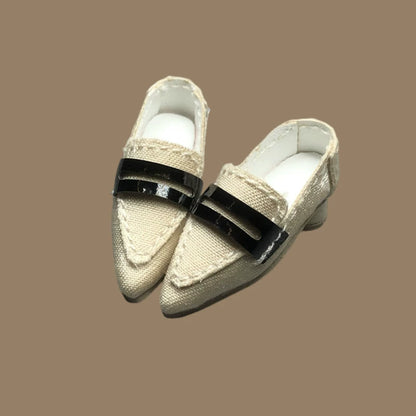 Blythe Licca azone momoko Poppyparker FR Obitsu24 22 doll silk retro British style small leather shoes