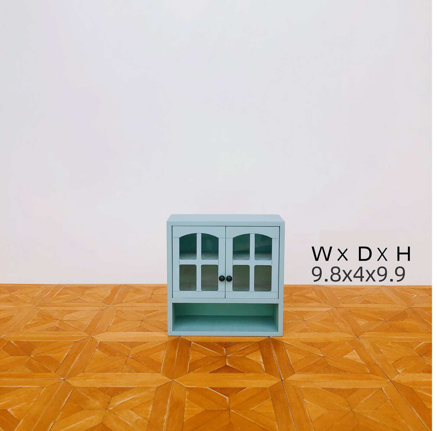 1/6スケール ドールハウス キッチン家具セット – 9ピース モジュラーキャビネット（ホワイト＆ヴィンテージブルー） | BJD＆ブライス ミニチュアキッチン