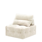 1/6 Scale Modern Cube Sofa for Dolls | Miniature Couch | White, Yellow, Grey