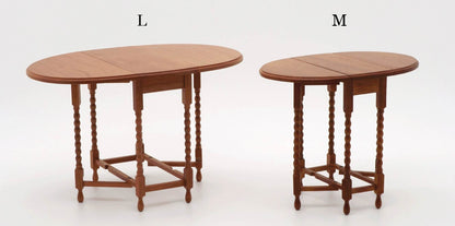 1/6スケールのオーバル折りたたみテーブル/サイドテーブル - BJDとブライス用の省スペースミニチュアドールハウス家具