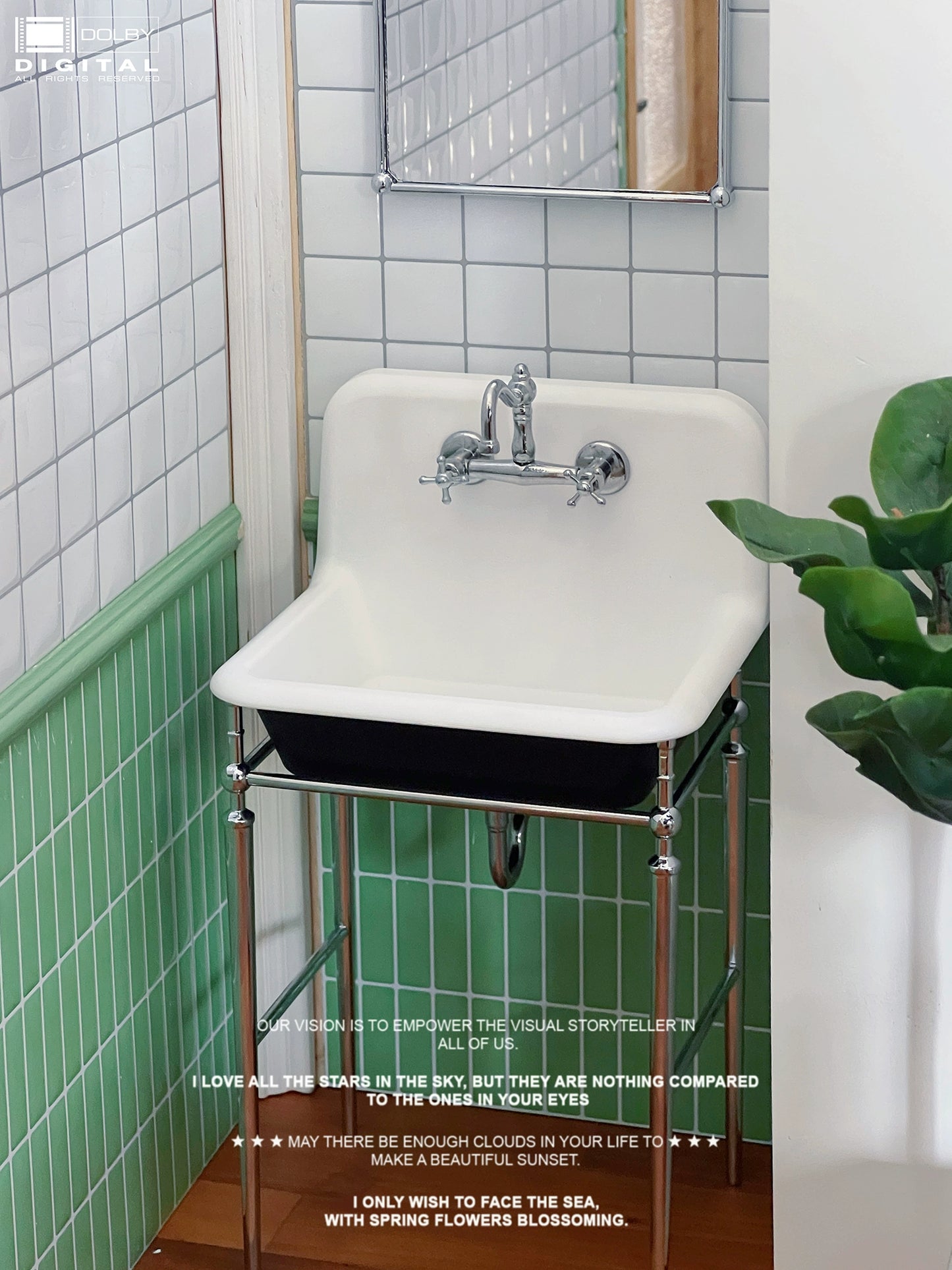 1/6 Scale Vintage Sink & Faucet – Miniature Kitchen/Bathroom Dollhouse Furniture | Separate Accessories for BJD & Blythe