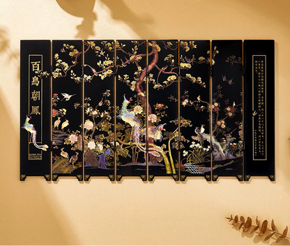 故宫淘宝｜百鸟朝凤桌面小屏风中式摆件博物馆文创生日礼物伴手礼