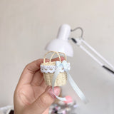 1/6 Scale Wicker Doll Basket & Bag | Picnic Basket | Summer Doll Accessories