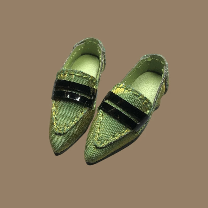 Blythe Licca azone momoko Poppyparker FR Obitsu24 22 doll silk retro British style small leather shoes