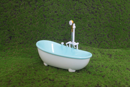 1/6スケール電動ミニチュアバスタブ - 人形やアクションフィギュア用の電池式水スプレーおもちゃ