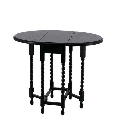 1/6スケールのオーバル折りたたみテーブル/サイドテーブル - BJDとブライス用の省スペースミニチュアドールハウス家具