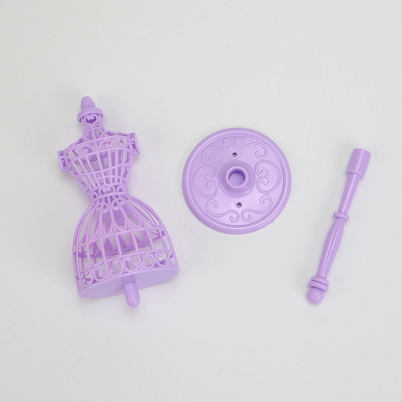 1/6スケールドールマネキン - ヴィンテージ中空パターンプラスチックドレスフォーム | BJD＆ブライス用ミニチュアディスプレイスタンド