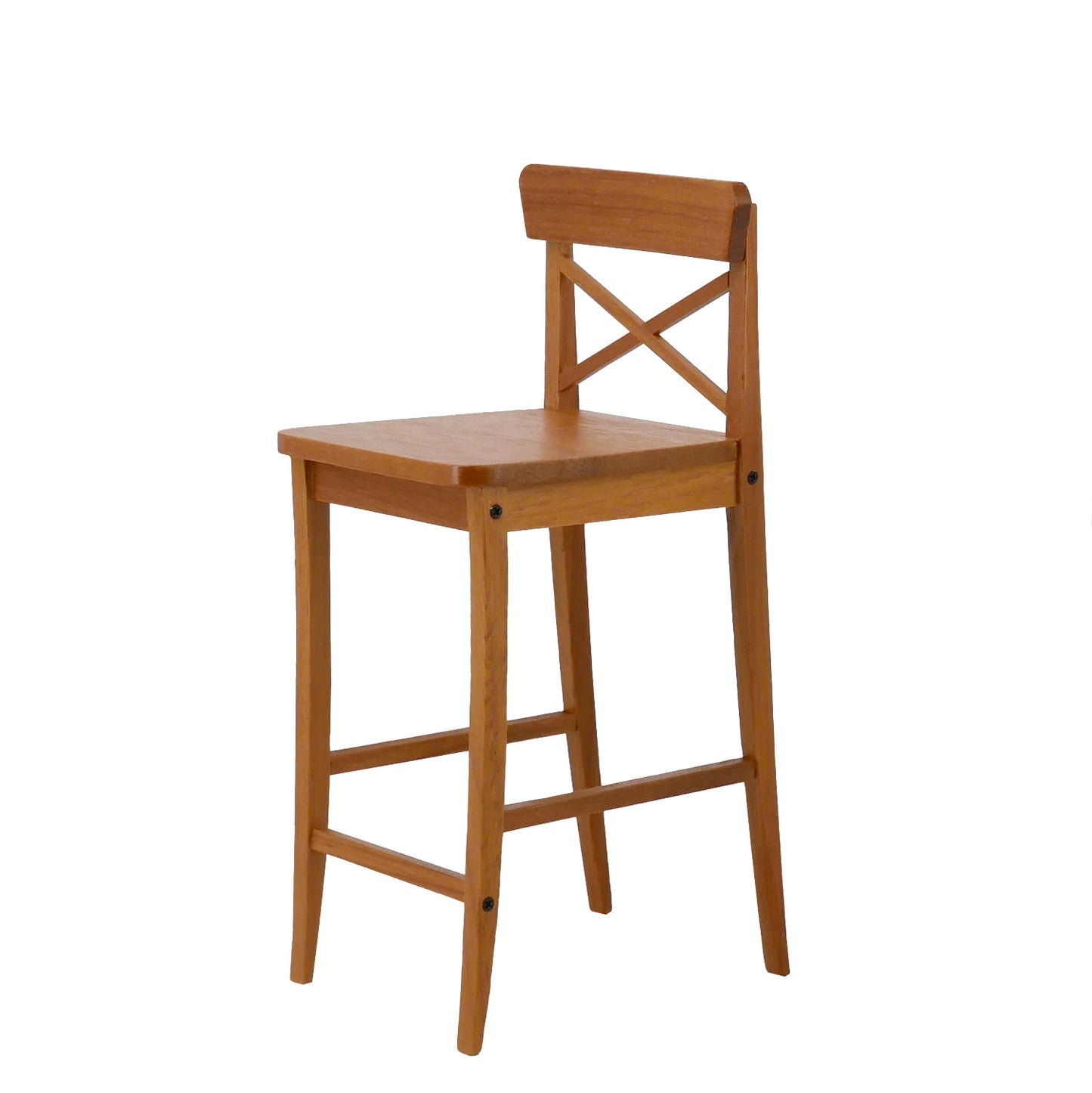 1/6スケール ミニチュアバースツール - 背もたれ付きバージョン | BJD、ブライス、アクションフィギュア用ドールハウス家具