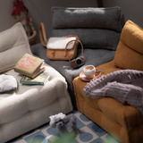 1/6 Scale Modern Cube Sofa for Dolls | Miniature Couch | White, Yellow, Grey