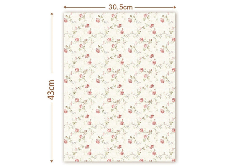 1/6スケールドールハウス用壁紙 - 防水素材 | BJD＆ブライス用DIYミニチュア壁飾り