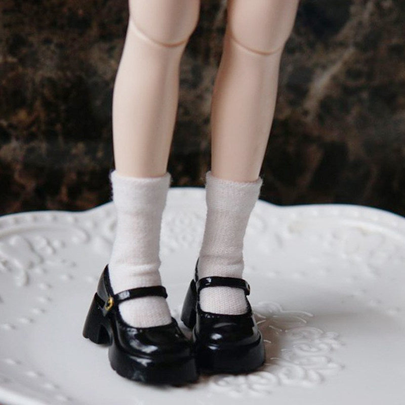 Vintage Platform Mary Jane Doll Shoes – Patent Leather Finish | Universal Fit for Blythe, Licca, Azone, FR & Obitsu 22/24　　