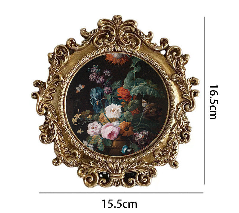Vintage European Gold Ornate Picture Frame | Embossed Wall-Hanging Photo Frame Decor