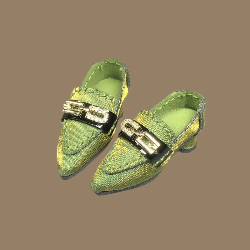 Blythe Licca azone momoko Poppyparker FR Obitsu24 22 doll silk retro British style small leather shoes