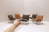 Mini Leather-Look Sofa (1/6 or 1/4) | Metal Frame Dollhouse Furniture