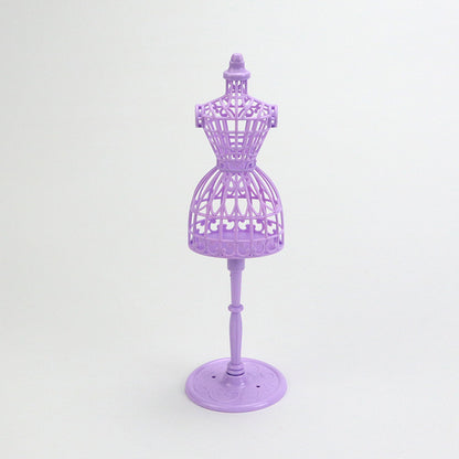 1/6スケールドールマネキン - ヴィンテージ中空パターンプラスチックドレスフォーム | BJD＆ブライス用ミニチュアディスプレイスタンド